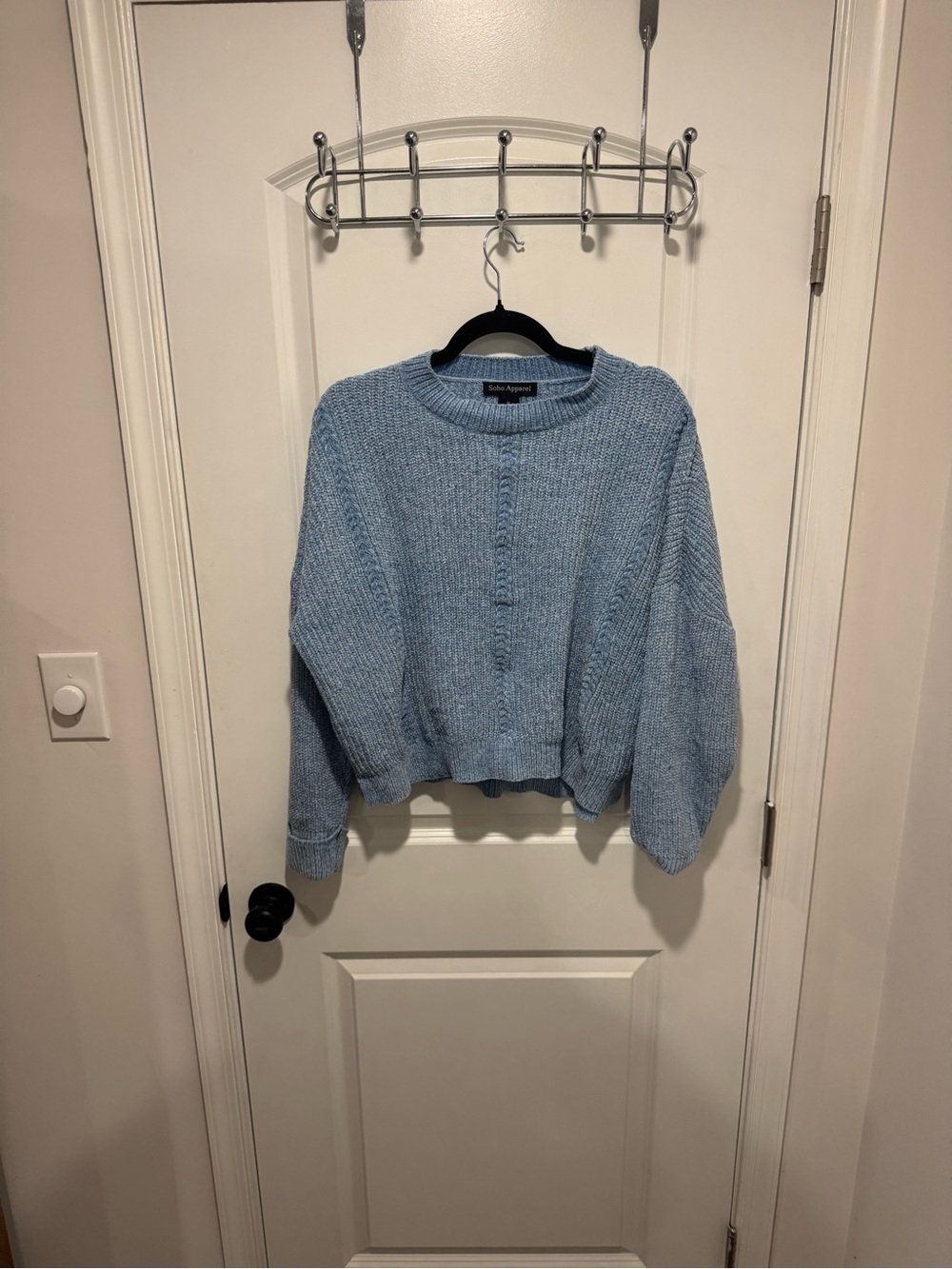 Soho Apparel Light Blue Crewneck Sweater